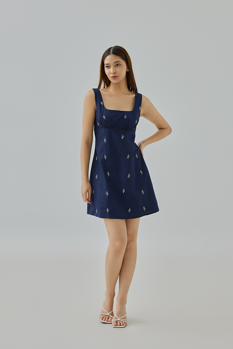 Blair Embroidered Eyelet Mini Dress