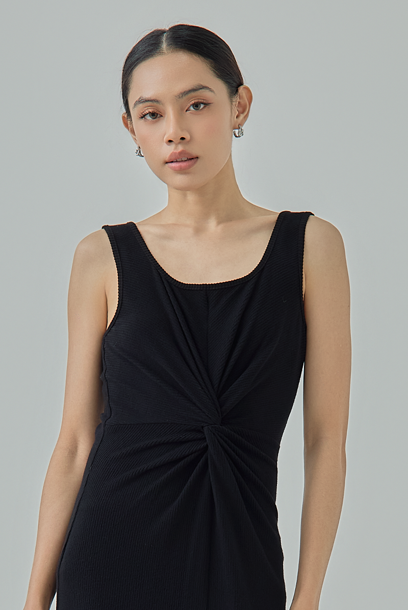 Estelle Knotted Midi Dress