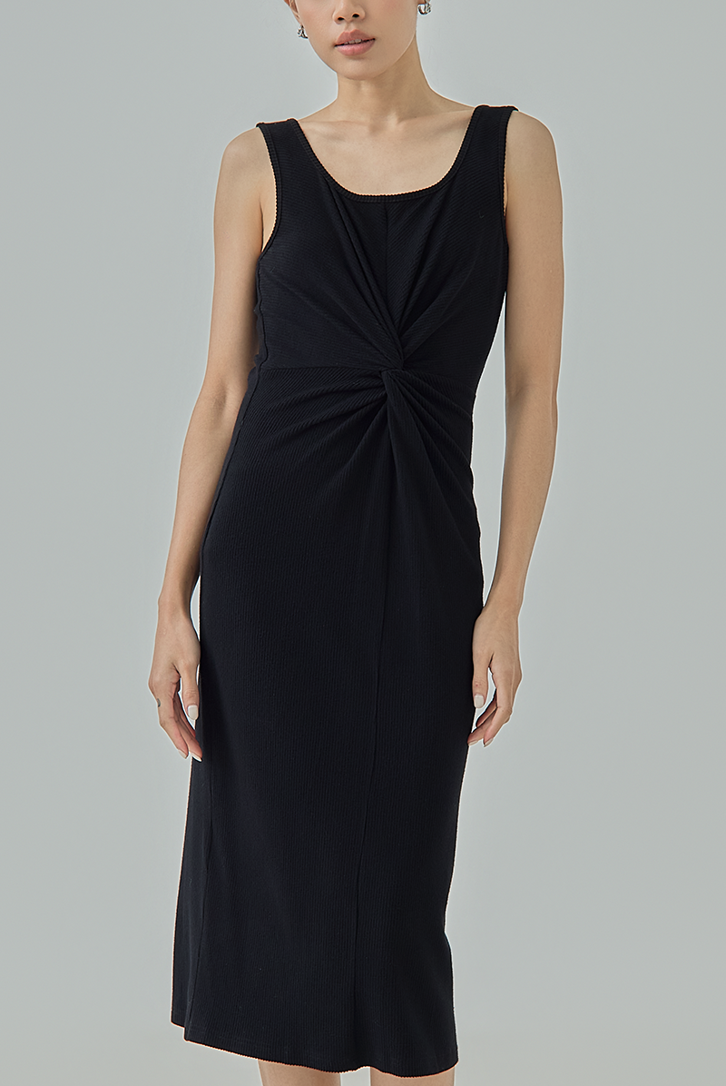 Estelle Knotted Midi Dress