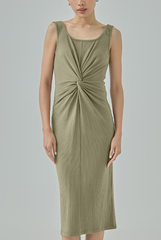 Estelle Knotted Midi Dress