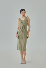 Estelle Knotted Midi Dress