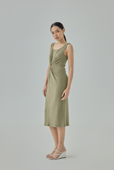 Estelle Knotted Midi Dress