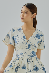 Raylia Floral Printed A-Line Mini Dress