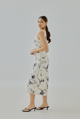 Aria Abstract Brushstroke Floral Dress