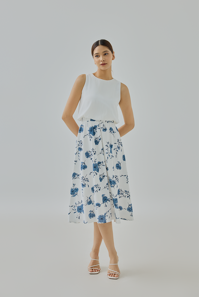 Raylia Floral Printed Blouson Dress