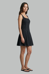 Lyra Contrast Stitch Mini Dress