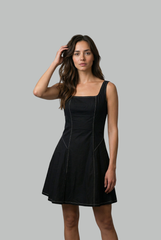 Lyra Contrast Stitch Mini Dress