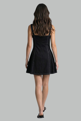 Lyra Contrast Stitch Mini Dress