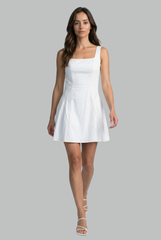 Lyra Contrast Stitch Mini Dress
