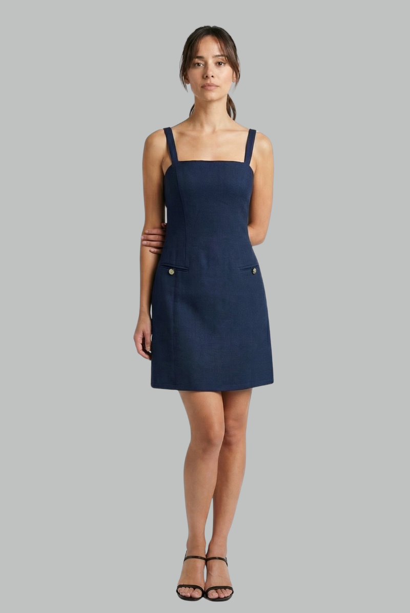 Calista Structured Square Neck Dress
