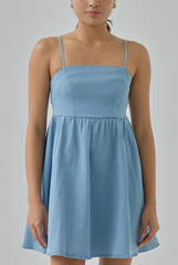 May Denim Babydoll Mini Dress