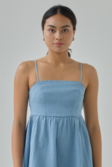 May Denim Babydoll Mini Dress