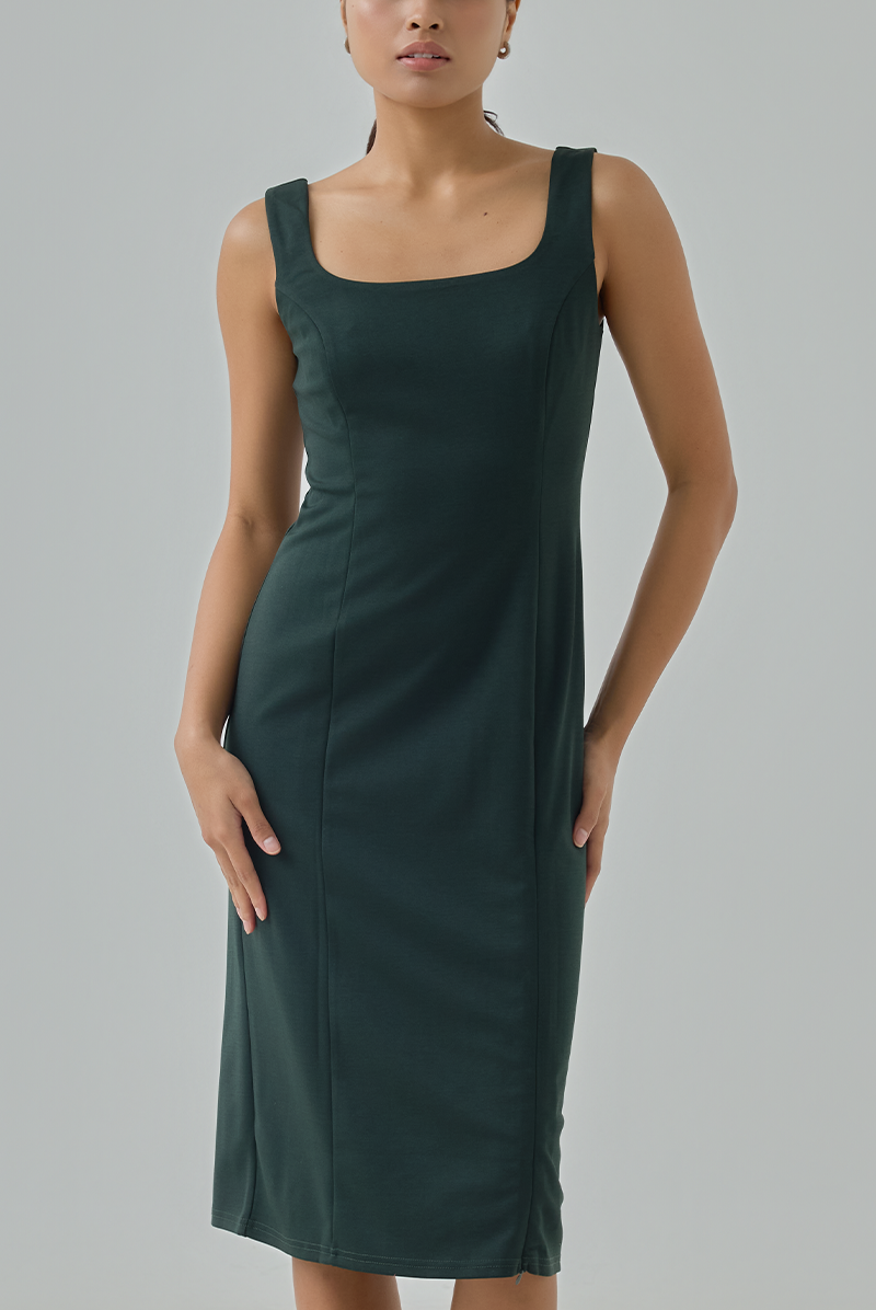 Blare Sculpt Midi Dress