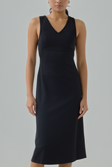 Avryn Padded Cross Back Midi Dress