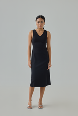 Avryn Padded Cross Back Midi Dress