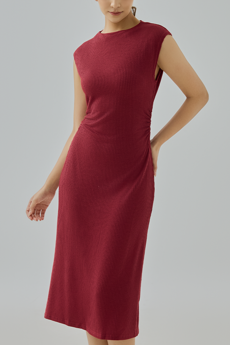 Diane Ribbed Knit Midi Dress