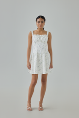 Kasey Floral Elastic Straps Mini Dress