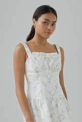 Kasey Floral Elastic Straps Mini Dress