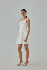 Kasey Floral Elastic Straps Mini Dress