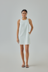 Tania Light Wash Denim Shift Dress