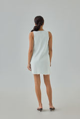 Tania Light Wash Denim Shift Dress