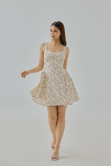 Abby Padded Floral Printed Mini Dress