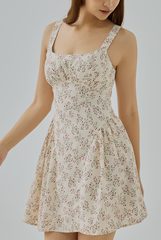 Abby Padded Floral Printed Mini Dress