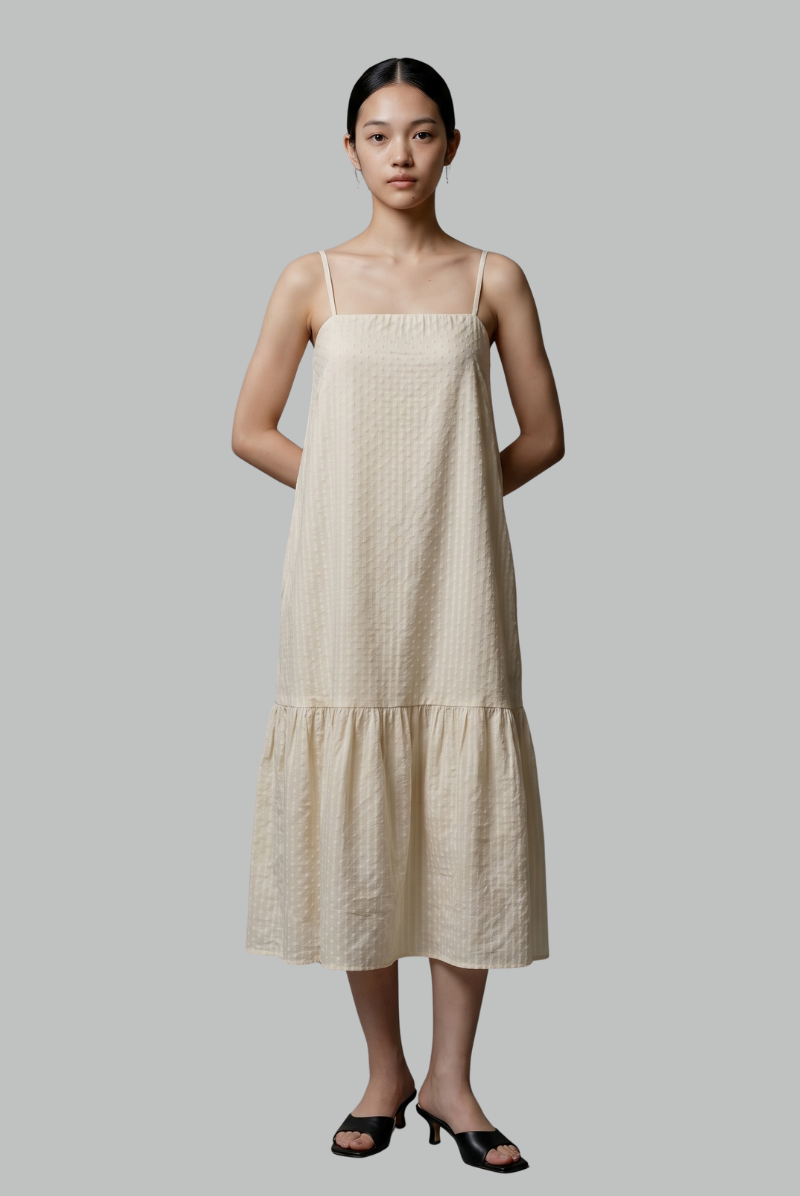 Lydia Textured Pocket Midi Dress
