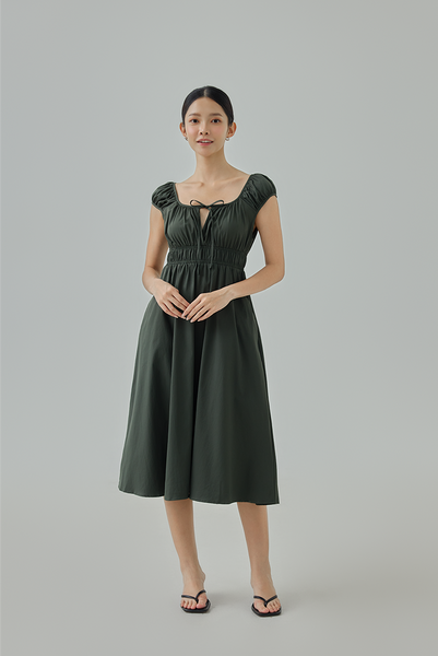 smoke green dress Kendall Modest Midi in Smoke Green Large main image 0