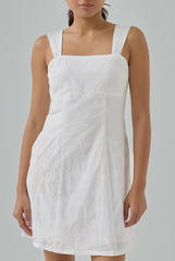 Elowen Padded Embroidered Mini Dress