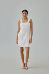 Elowen Padded Embroidered Mini Dress