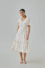 Aurelia Floral Printed Midi Dress