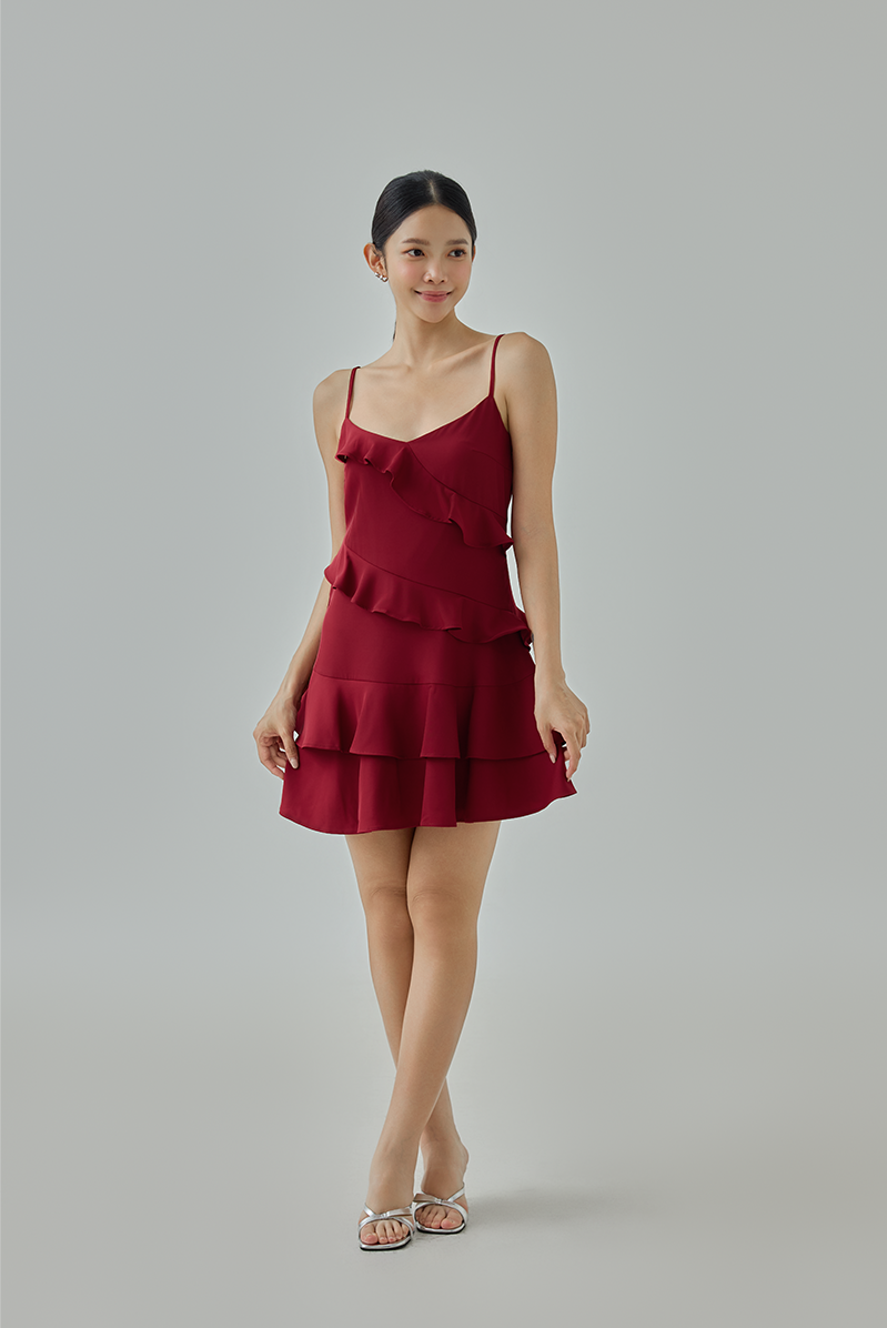 Ruby Ruffle Mini Dress