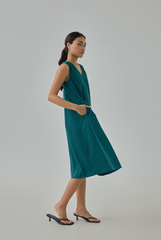 Nadine Tie-Back Flow Midi Dress