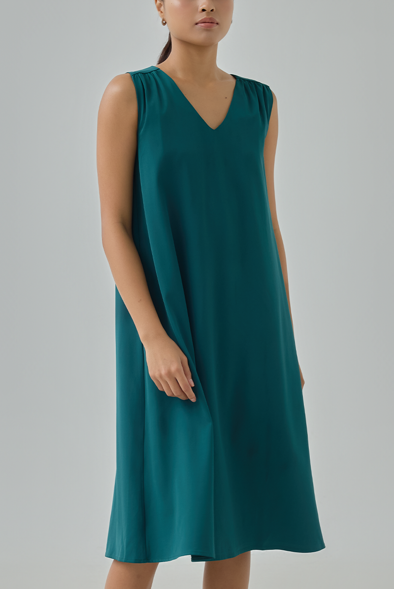Nadine Tie-Back Flow Midi Dress
