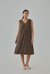 Nadine Tie-Back Flow Midi Dress