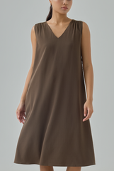Nadine Tie-Back Flow Midi Dress