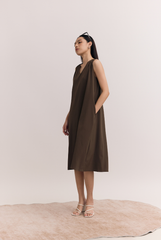 Nadine Tie-Back Flow Midi Dress