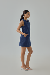 Vivienne Split Crew Neck Tweed Mini Dress