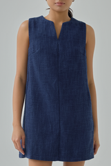 Vivienne Split Crew Neck Tweed Mini Dress