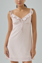 Dianne Checkered Ruffle Mini Dress
