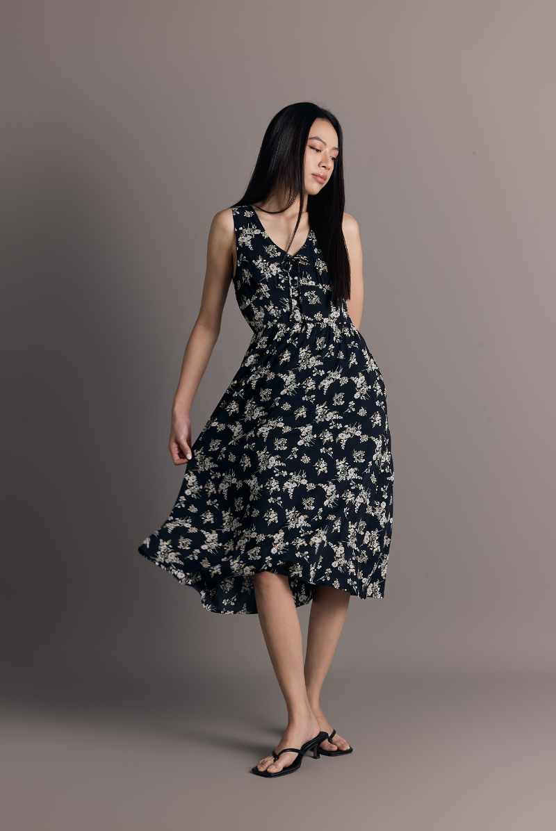 Sonia Floral Printed Midi Dress