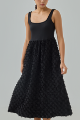 Amara Fringe-Textured Midi Dress