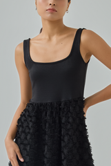 Amara Fringe-Textured Midi Dress