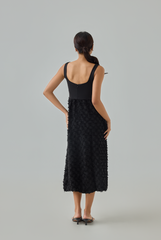 Amara Fringe-Textured Midi Dress