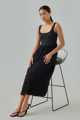 Amara Fringe-Textured Midi Dress