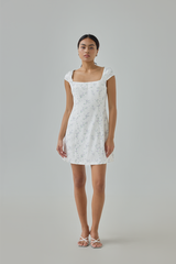 Kasey Floral Cap Sleeves Mini Dress
