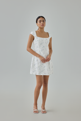 Kasey Floral Cap Sleeves Mini Dress