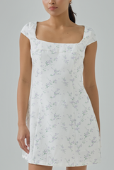 Kasey Floral Cap Sleeves Mini Dress
