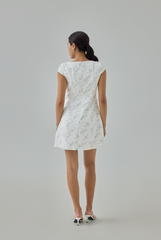 Kasey Floral Cap Sleeves Mini Dress